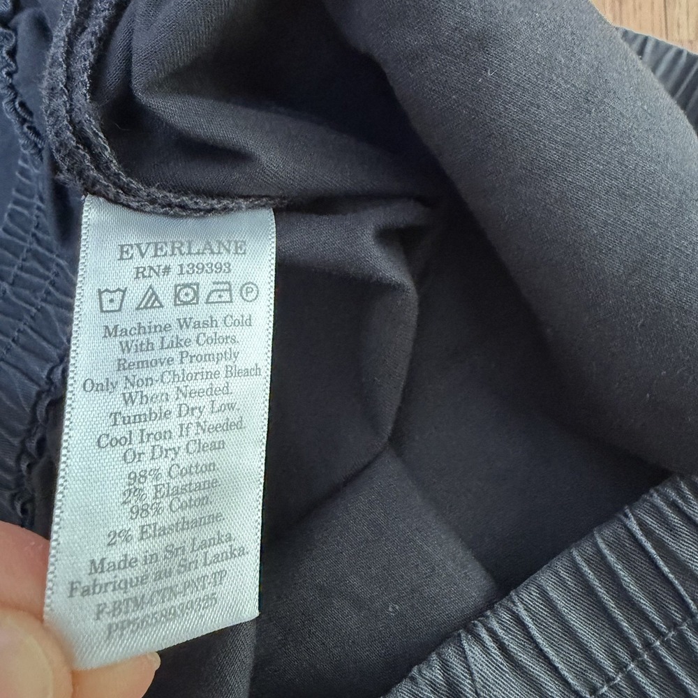 Everlane Womens Easy Straight Leg Chino Pants Size 6 Black Capsule Minimalist - Picture 7 of 7